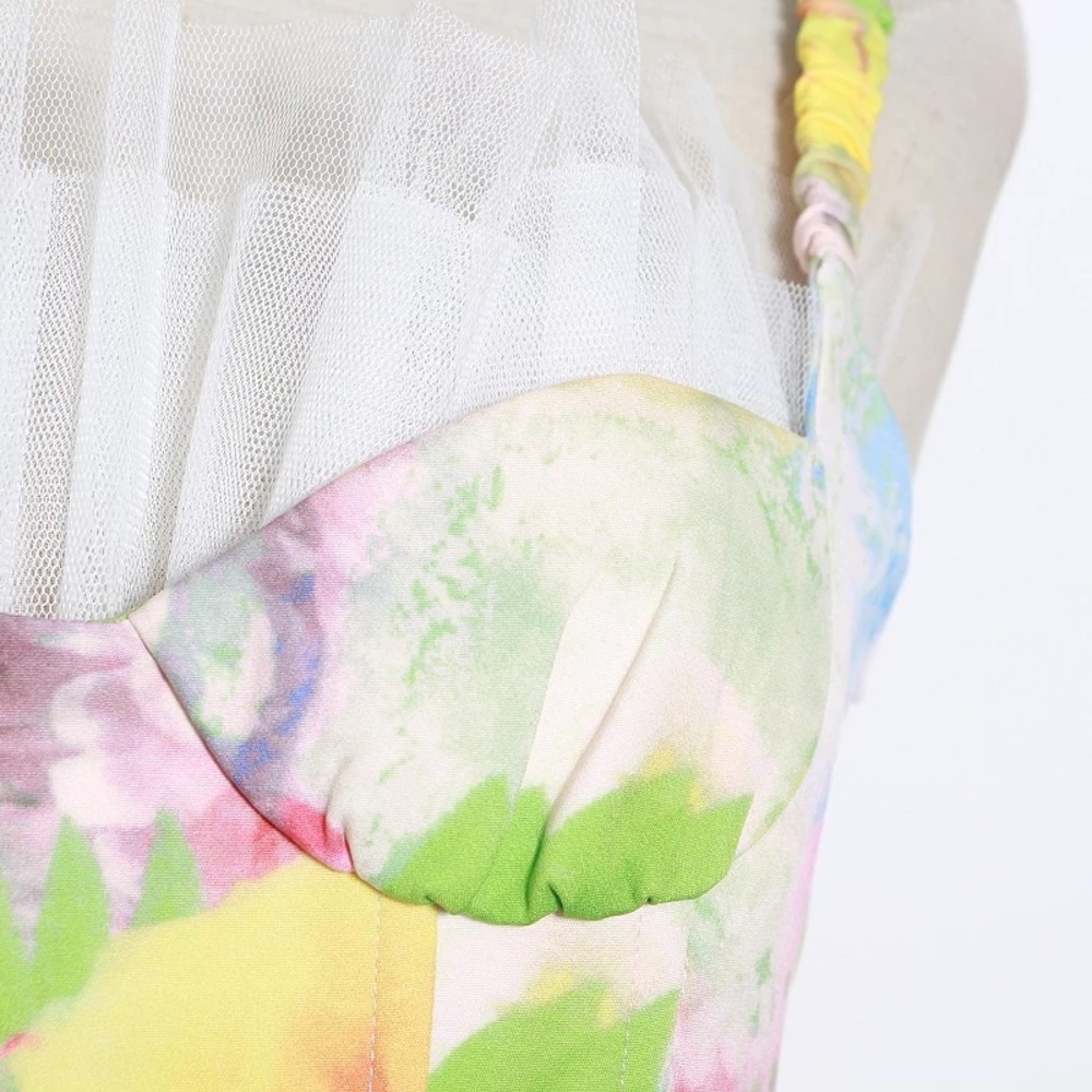 Water Color Multi Color Corset Top - Picture 6 of 8